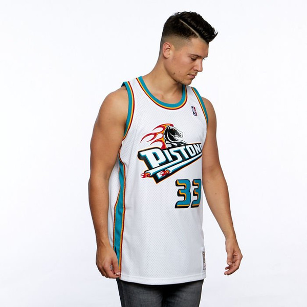 Mitchell & Ness Detroit Pistons 33 Grant Hill white Swingman Jersey
