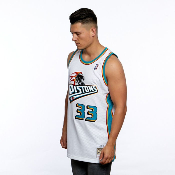 Mitchell & Ness Detroit Pistons 33 Grant Hill white Swingman Jersey