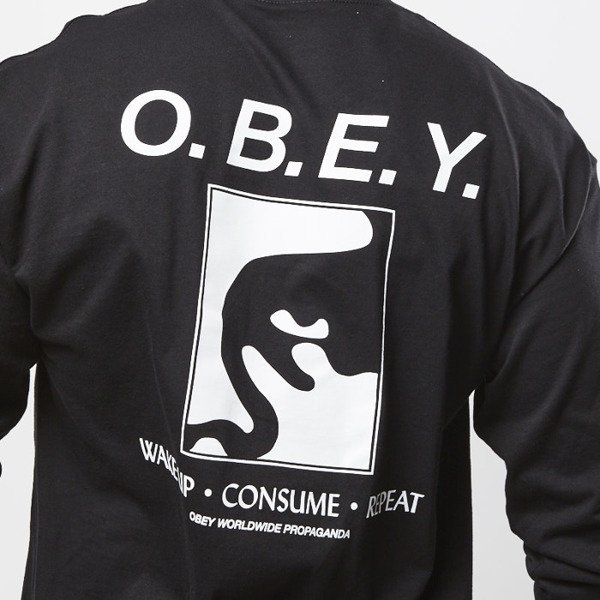 Obey longsleeve Obey Wake Up Consume Repeat black | Bludshop.com