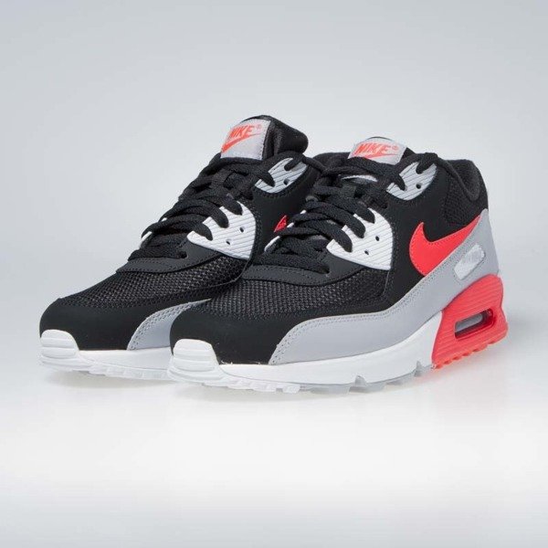 Sneakers Nike Air Max 90 Essential wolf grey/bright crimson-black ...