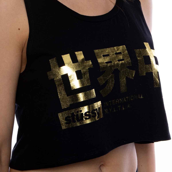 Stussy tank top Japan International Crop black