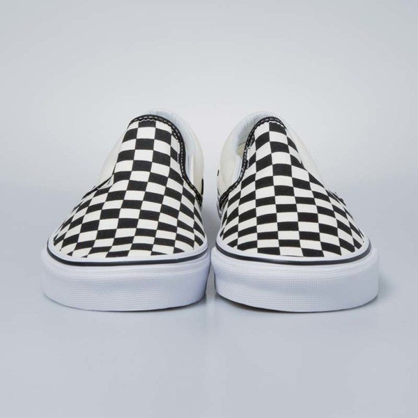 vans checkerboard slip on black and white