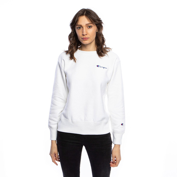 WMNS Sweatshirt Champion Small Script Logo Reverse Weave Sweatshirt white Bludshop