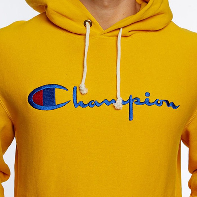 pale yellow champion hoodie