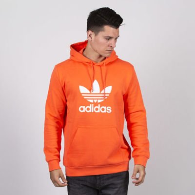 orange adidas hoodie mens