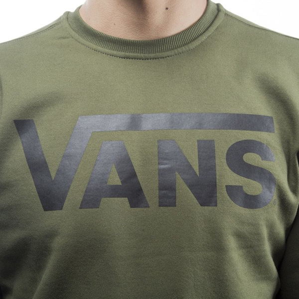 Vans bluza sweatshirt crewneck Classic Crew green military / black (VYX0J58)