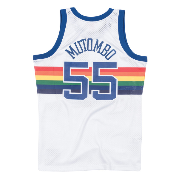 Koszulka Mitchell & Ness Denver Nuggets #55 Dikembe Mutombo biała Swingman Jersey
