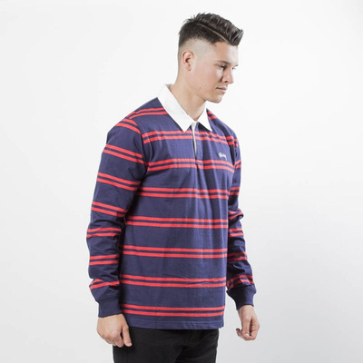 Stussy Longsleeve Desmond Stripe LS Rugby navy