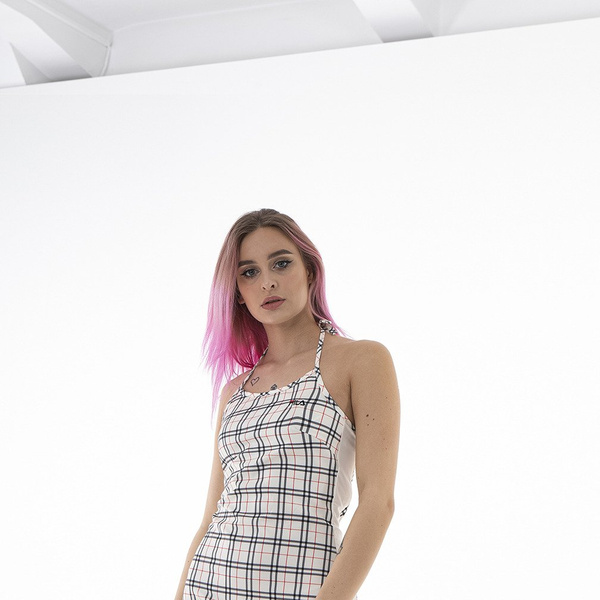 Sukienka Fila Tess Aop Halter Neck Dress ecru