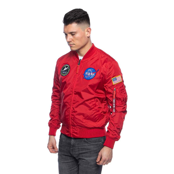 Kurtka Alpha Industries Bomber MA-1 TT Nasa Reversible II speed red