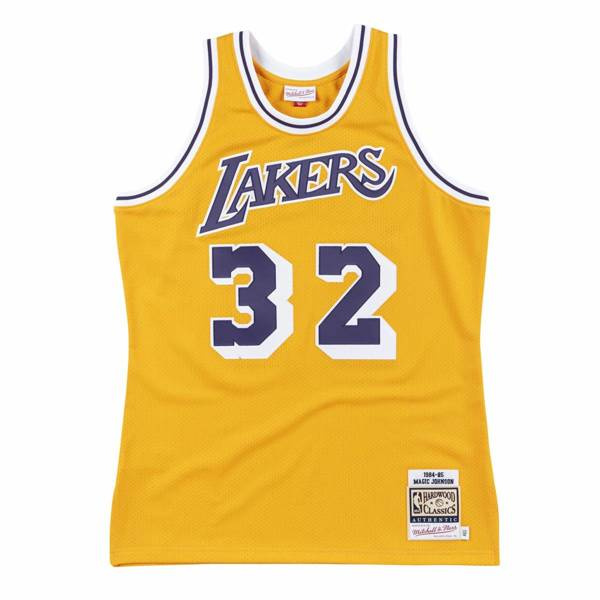 Koszulka Mitchell & Ness Los Angeles Lakers #32 Magic Johnson Authentic Jersey żółta