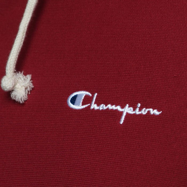 Bluza Champion Small Script Logo Reverse Weave Hoodie red