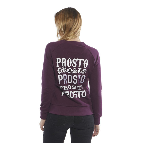 Bluza damska Prosto Klasyk Crewneck Font violet