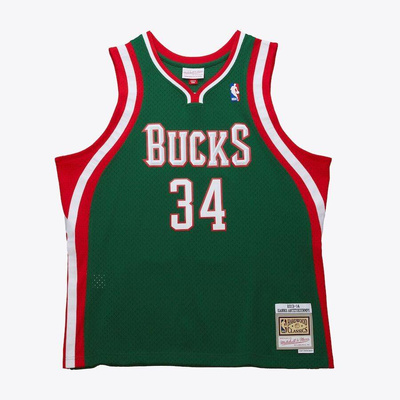 Mitchell & Ness Milwaukee Bucks #34 Giannis Antetokounpo Dark Jersey green