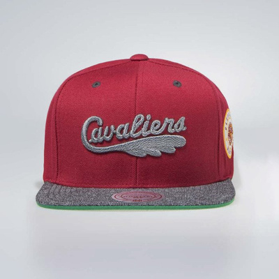 Mitchell & Ness Cleveland Cavaliers Snapback Cap burgundy / grey Melange Patch