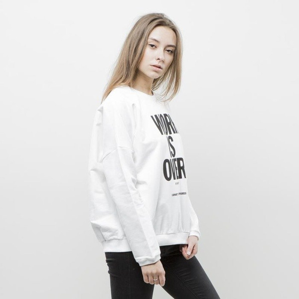 Bluza Carhartt WIP W' Ellery Work Is Over Sweat white / black WMNS