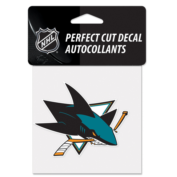 WinCraft NHL Perfect Cut Color Decal 4x4 San Jose Sharks