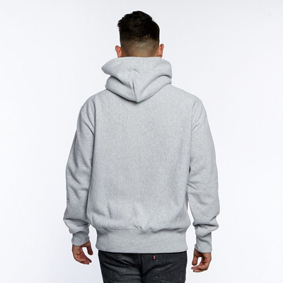 Champion Sweatshirt Small Script Logo Reverse Weave Hoodie grey heather