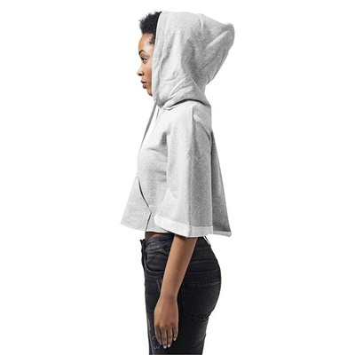 Urban Classics bluza Ladies Cropped Hooded Poncho WMNS grey