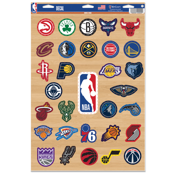 WinCraft NBA Multi-Use Decal 11x17 Mixed Teams