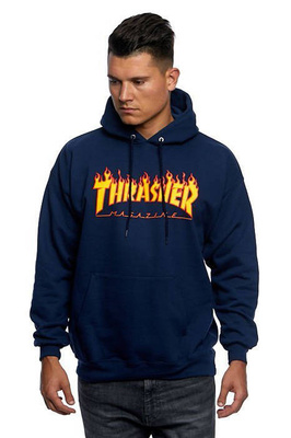 Bluza Thrasher Flame Logo Hoodie niebieska