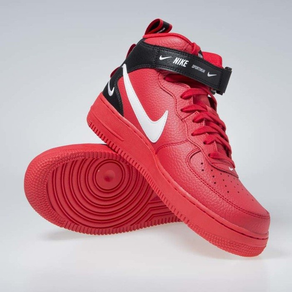 Sneakers buty Nike Air Force 1 Mid '07 LV8 university red / white-black (804609-605)