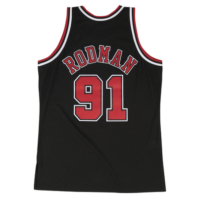 Koszulka Mitchell & Ness Chicago Bulls #91 Dennis Rodman black / red Swingman Jersey