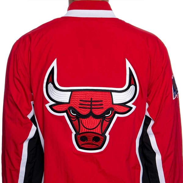 Kurtka Mitchell & Ness Chicago Bulls czerwona Authentic Warm Up Jacket