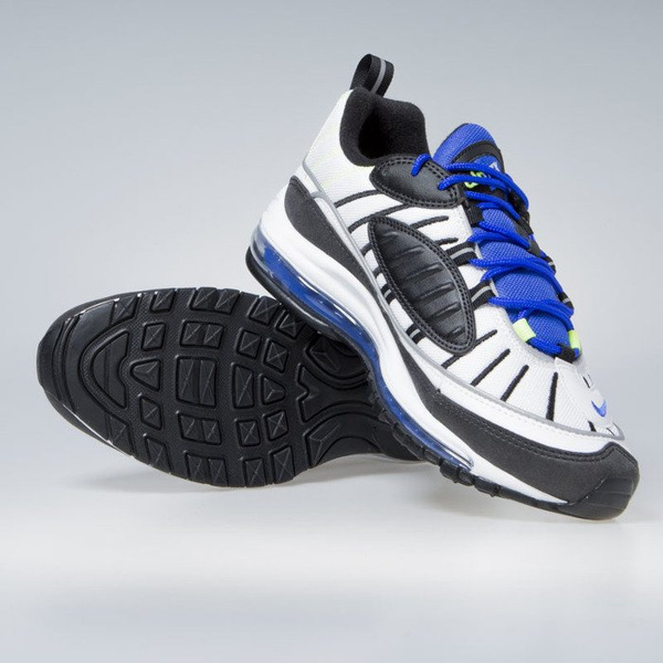 Sneakers buty Nike Air Max 98 white / black-racer blue-volt (640744-103)