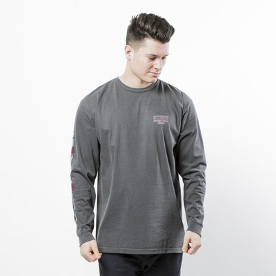 Stussy koszulka Skull & Roses Pig Dyed LS Tee black