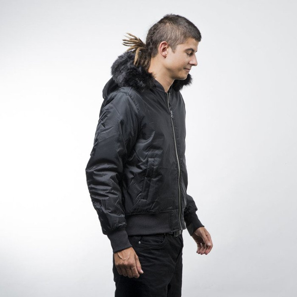 Urban Classics kurtka Hooded Basic Bomber Jacket black (TB1456)