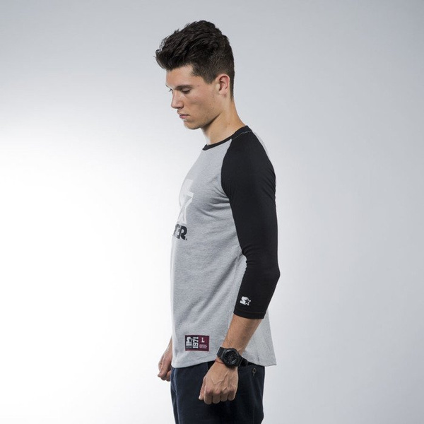Starter BLACK LABEL koszulka t-shirt Raglan Tee grey heather / black (ST-RA556)
