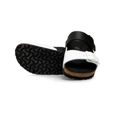 Slide WMNS Birkenstock Arizona Split Narrow Fit black/white (1019712)
