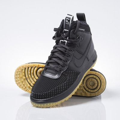 Sneakers buty zimowe Nike Lunar Force 1 Duckboot black / black-metallic silver-an 805899-003