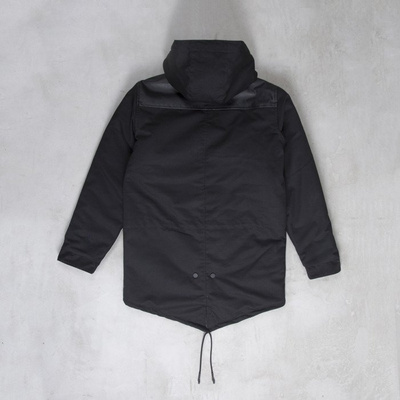 Backyard Cartel winter jacket Parka long fit black