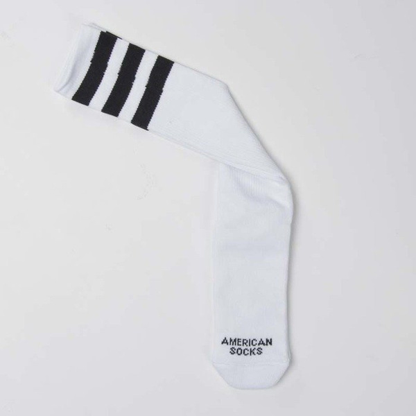 Skarpety American Socks Old School - Knee High white / black - black - black