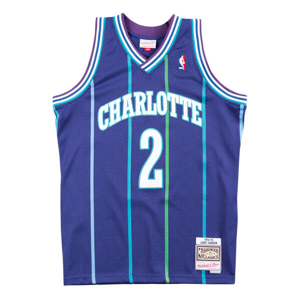 Mitchell & Ness Charlotte Hornets NBA Swingman Alternate Jersey Larry Johnson purple