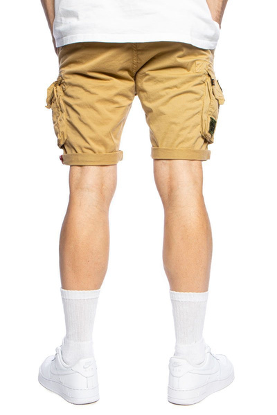 Szorty Alpha Industries Crew Short Patch brązowe