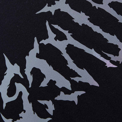 Stalker Angel Tribal Holo Rainbow Oversize Hoodie black