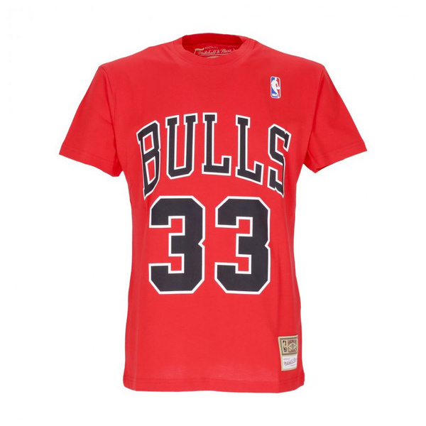 Mitchell & Ness NBA Name&Number Tee Chicago Bulls Scottie Pippen red