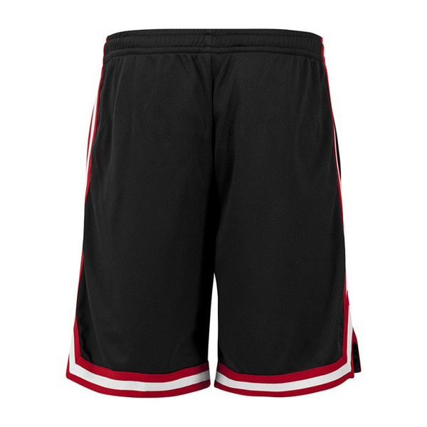 Szorty Urban Classics Stripes Mesh Shorts black / red / white
