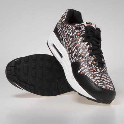 Sneakers buty Nike Air Max 1 Premium black/white-total orange (875844-009)