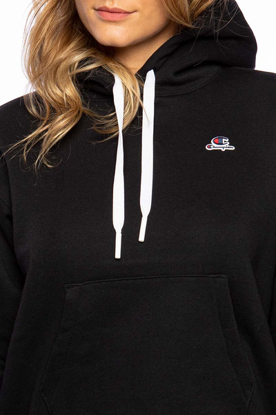 Bluza damska Champion Organic Cotton Blend C Logo Hoodie czarna