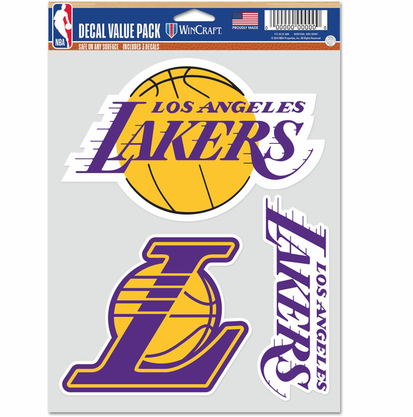 WinCraft NBA Multi Use 3 Fan Pack Los Angeles Lakers