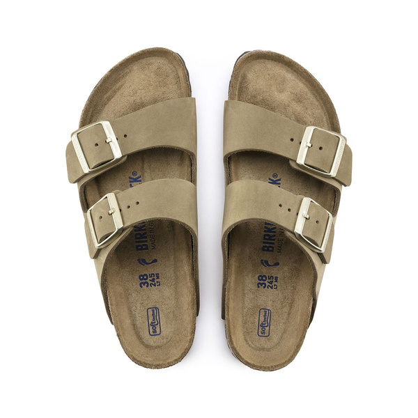 Klapki damskie Birkenstock Arizona BS Narrow Fit khaki (1018998)