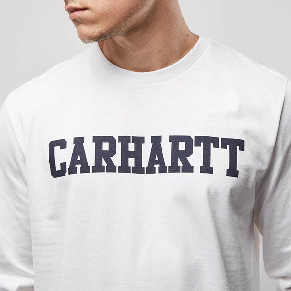 Koszulka Carhartt WIP L/S College Longsleeve white / navy