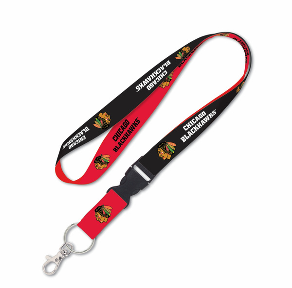 WinCraft NHL Lanyard w/detachable buckle 1" Chicago Blackhawks