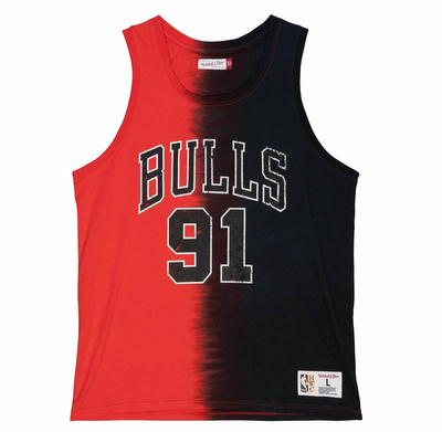 Koszulka Mitchell & Ness Chicago Bulls Tie Dye Cotton N&M Tank czerwona