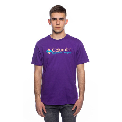 Columbia CSC Basic Print Logo T-shirt purple