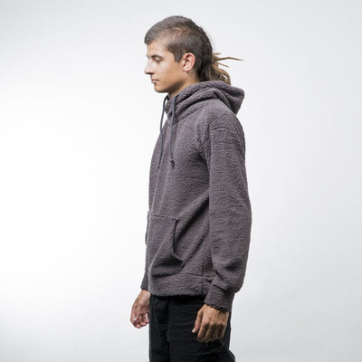 Urban Classics bluza Sherpa High Neck Hoody dark grey (TB1401)